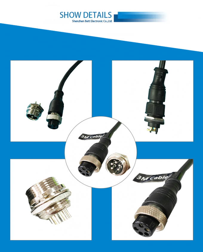 M16 Circular Plug Aviation Connector M8 3 4 6 8Pins GX16 Male Female Front Back Mount Metal PCB Socket Circular Connectors 4