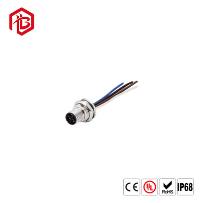 M12 PCB Panel Mount Circular Connector 5Pin Female M12 PCB Front Mounting Connector Socket PG9 Screw Thread