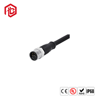 M12 Male To Female Molding Cable Industrial IP67 Waterproof Electrical Circular Sensor Connector 3 4 5 8 12 Pins