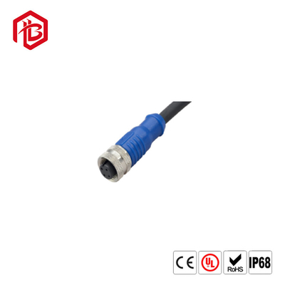 Metal Tape Shielding Ip67 M12 Round Connector For Signal Transmission