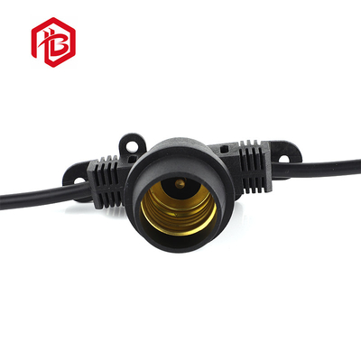 Rubber Nylon E27 Fixed Lamp Holder Lighting Black Plastic Lamp Holder Power Socket Atmosphere Light String Cable