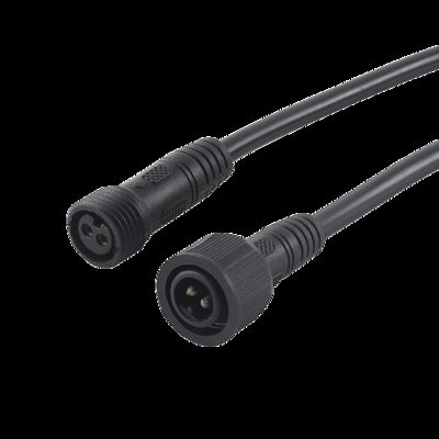 M15 IP65 Waterproof 16A Connectors 2pin Male Female Aerospace RF PVC Copper Contact Material Nylon Housing Power Wire