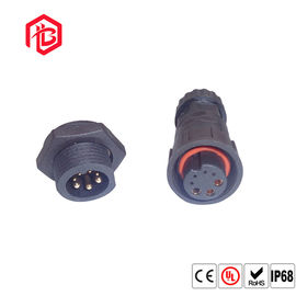 Black Nylon K19 IP67 IP68 Waterproof Plugs And Sockets