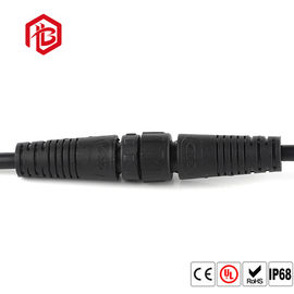 UL TUV CE RoHS Black 3 Pin Cable Connector