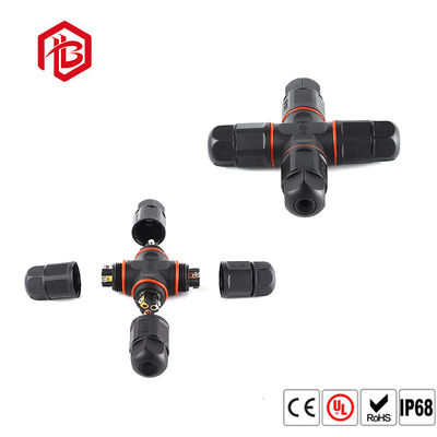 Cross Type 4 Way IP68 High Current Waterproof Connector