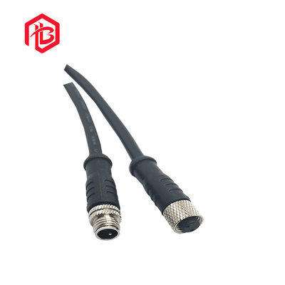 PVC Rubber Nylon 3Pin M8 Waterproof Connector Withstand 1.5KV Date Transfer