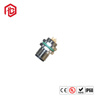 Buy Bett 4pin connector M12 IP68 electrical Led Light panel mount waterproof solder wire connector online manufacture