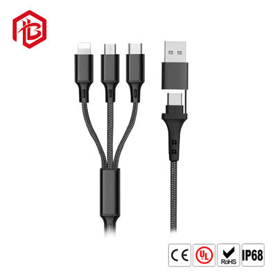 Buy Micro USB Type C Lighting 3 4 In 1 3A Multi Phone Charger Fast Charging USB Data Cable online manufacture