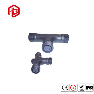 Buy 2 3 4Pin 3 Way T Type Waterproof PVC Male Female Connector Black online manufacture