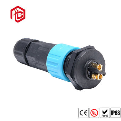 Buy A16 Nylon Reverse-Mount Self-Locking Waterproof Connector 2 To 12 Pins UL US Plug Cord AC Power Input Connector online manufacture