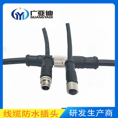 Buy 6 7 8pins M8 Custom Waterproof Connector Aviation Metal Straight Head With Wire online manufacture