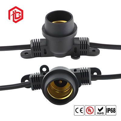 Buy Wire Outdoor Socket Screw Base E27 Waterproof Holder with E27 Lamp Holder Base Holders Aerospace Grade Male/Female PCB Mount online manufacture