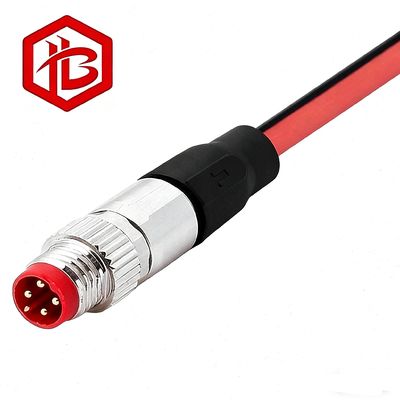 Buy M8 DIN 3pin Nickel Plated Male to Female Straight Plug IP68 Waterproof Sensor Cable online manufacture