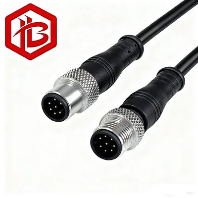Buy M12 METAL PLUG 3 4 5 6  Pins a Code Canbus Cable M12 Overmolding Connector online manufacture