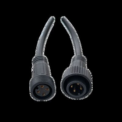 Buy M23 IP68 Waterproof Copper Contact LED Microwave 4-Pin Male/Female Plug for PCB and Solar Power System Panel Mount Applications online manufacture