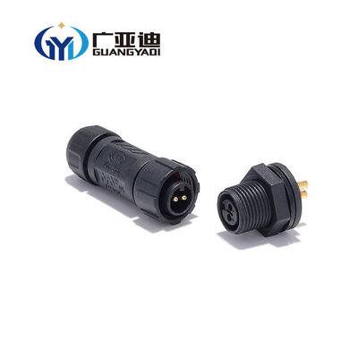 Buy Assembly Male Plug Female Socket IP68 Supply Power Driver Electric Wire Connector M12 M16 M20 2Pin Circular Waterproof Connector online manufacture