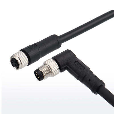 Buy M8 Circular 4-Pin Copper Industrial Socket Sensor Waterproof IP68 Solar Power System Microwave Male Rear Panel Mount Connector online manufacture