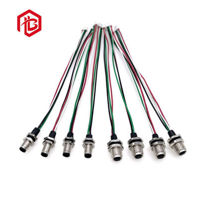 Buy M5 Industrial DIN Socket IP67 Waterproof Power Connector Male/Female 4-Pin Round Panel Mount online manufacture