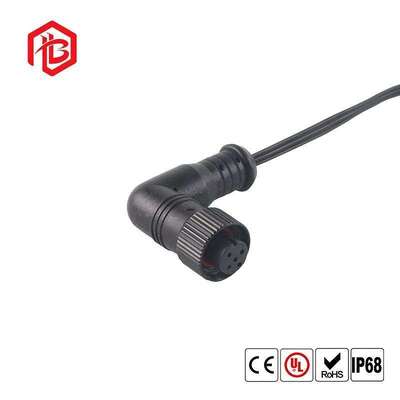 Buy M12RIGHT-ANGLED ELBOW Male/Female UHF RF PCB Power Adapter 2-8 Pin Connector with IP68 Rating online manufacture