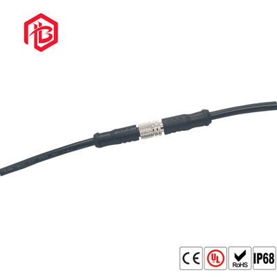 Buy Metal M8 3 Core Electric​ Cable Nylon​ Waterproof Male Female Connector online manufacture