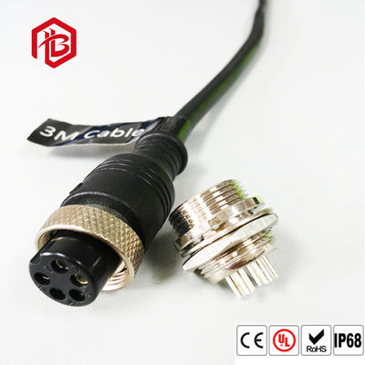 Buy Screw Locking Straight 4 Pin Waterproof Male Female Connector online manufacture