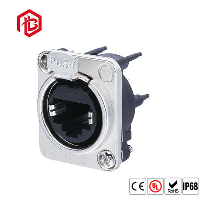 Buy PVC / Rubber 36V RJ45 Waterproof Connector 1.5A Ethernet Bulkhead Connector online manufacture