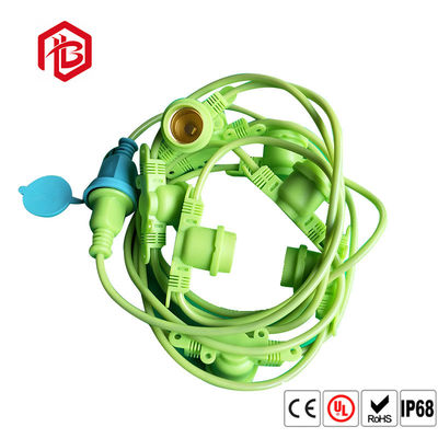 Buy Green Nylon PVC E26 E27 Lamp Stand Fittings With Customized Cable Plug online manufacture