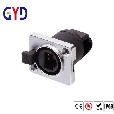 Buy PVC TPE IP69 Rj45 Female Connector Waterproof Ethernet Jack online manufacture
