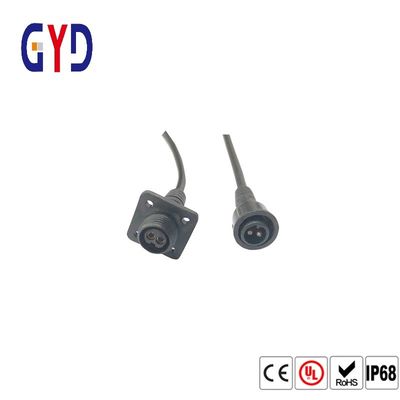 Buy Flange Type 3 Pin Waterproof Panel Mount Connector Male Female online manufacture