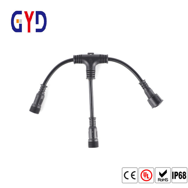 3 Way T Type Splitter Watertight Cable Connector Plastic Electrical