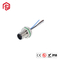 Industrial IP67 Waterproof Electrical M12 Circular Connector Male To Female Molding Cable 3 4 5 8 12 Pins