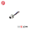 M12 Connector Waterproof IP67 Square Flange Male 2/3/4/5Pin Panel Mounted Socket Connector
