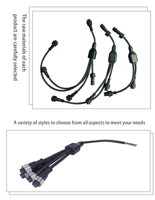 Y Shape branch photovoltaic panel Waterproof Connector Cable IP68 For Outdoor LED