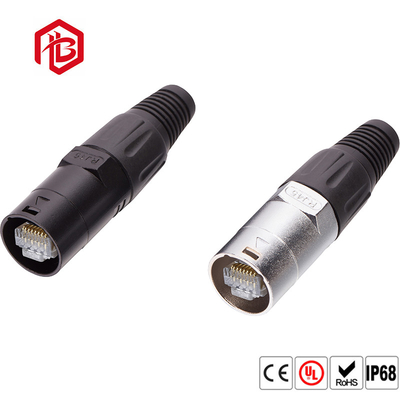 PVC TPE IP69 Rj45 Female Connector communication network dedicated Waterproof Ethernet Jack