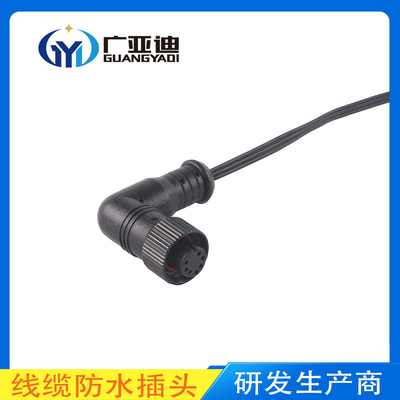 M12 Multi-Core Elbow Waterproof Connector Aviation Energy Storage Plug Connection Line