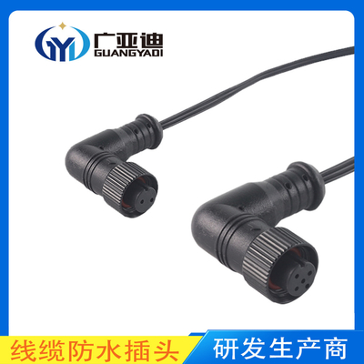 M12 Multi-Core Elbow Waterproof Connector Aviation Energy Storage Plug Connection Line