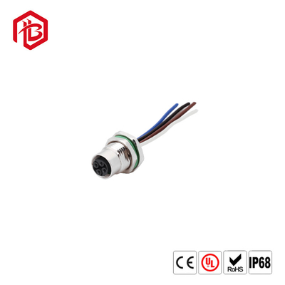 M12 Male 90 Degree Right Angled Aviation Plug M12 PCB Panel Mount Circular Connector