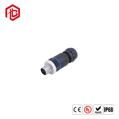 M12 Male 90 Degree Right Angled Aviation Plug M12 PCB Panel Mount Circular Connector