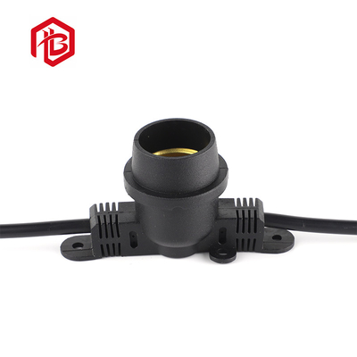 Rubber Nylon E27 Fixed Lamp Holder Lighting Black Plastic Lamp Holder Power Socket Atmosphere Light String Cable