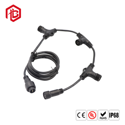 220V Power Terminal Line Led Light With T-Type Waterproof Connector String Cable Connector