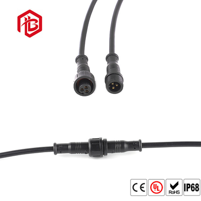 Male And Female M11 Waterproof Connector LED Light 2 3 4 5 Pin PVC Integrated Injection Molded Plug