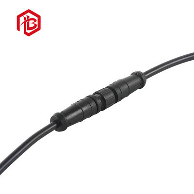 Customized M8 Nylon Threaded Butt Waterproof Aviation Plug Signal Connector with IP 67 Rating in Black