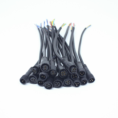LED Lighting Waterproof Cable Connector M10 2-6pin IP68 Male Female with Protection Cap RF PCB FPC Copper 16A 500V