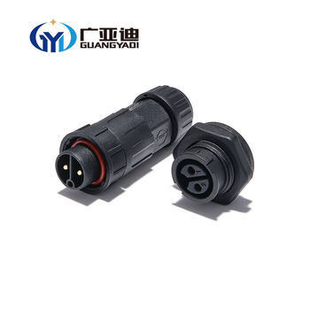 Assembly Male Plug Female Socket IP68 Supply Power Driver Electric Wire Connector M12 M16 M20 2Pin Circular Waterproof Connector