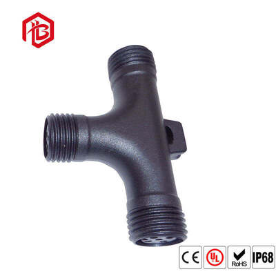 IP68 Waterproof LED Outdoor Lighting Connector Cable 3-Way 2/3/4-Pin T-Type Screw Fixing Copper Contact Material Aerospace UHF