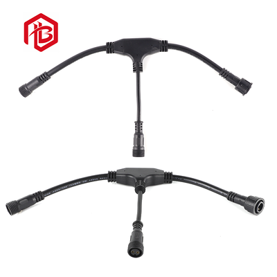 Large 3-Way Screw Male/Female Copper LED Waterproof Connector with Plug for Solar Power System and Microwave Applications