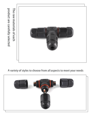 M19 Field Assembled 3 Way T Type Male/Female 2pin to 8pin Screw T-shaped IP67/IP68 Waterproof FPC/PCB/RF Power Connector