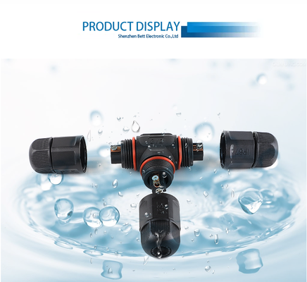 M19 Field Assembled 3 Way T Type Male/Female 2pin to 8pin Screw T-shaped IP67/IP68 Waterproof FPC/PCB/RF Power Connector