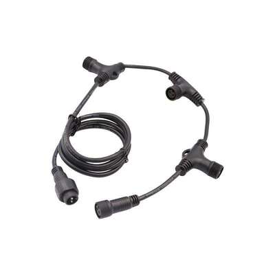 Waterproof Copper LED Strip Light Connectors T Type Splitter M12 for Aerospace UHF RF Solar Power System PCB Applications IP68