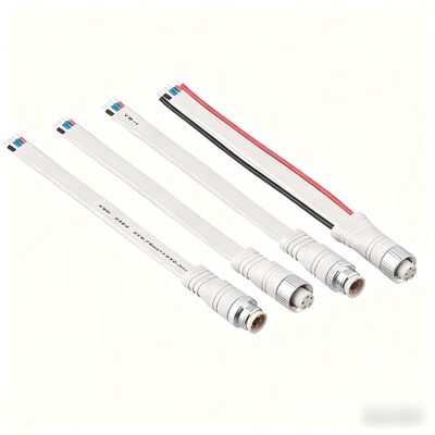 M12 Flat Plug IP67 Waterproof Circular Connectors 5A Copper FPC RF Solar Power System 3P